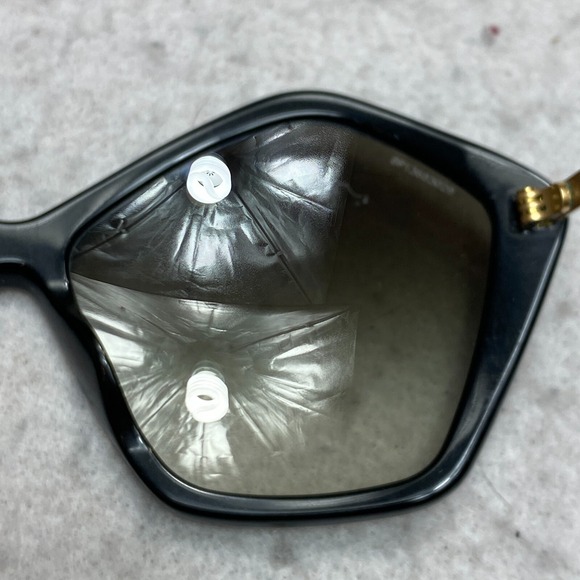 MIU MIU SMU11N Sunglasses Pentagon Black Gold Gray Gradient - Picture 6 of 16